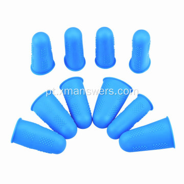 Mangas de dedo de silicone antiderrapante personalizadas para macas de dedo